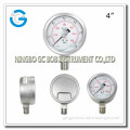 High quality 4 inch high precision stainless steel case pressure gauge with bayonet bezel